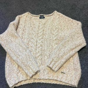 Abercrombie pink cable knit sweater